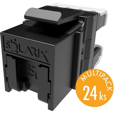 SOLARIX MULTIPACK 24 ks - rychlozařezávací keystone Solarix CAT5E UTP RJ45 SXKJ-5E-UTP-BK-NA 25286713