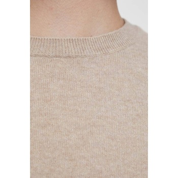 Benetton Вълнен пуловер United Colors of Benetton дамски в бежово от лека материя (1002D1K01.562..)