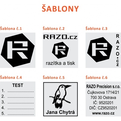 RAZO Štoček do razítka 24 x 24 mm (S-524T; S-Q24; 9425) – Zboží Mobilmania