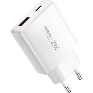 REMAX ULTRA THIN зарядно устройство USB-Type-C гнездо 20W, ултратънко, FEHÉR RP-U01-AC (RP-U01-AC)