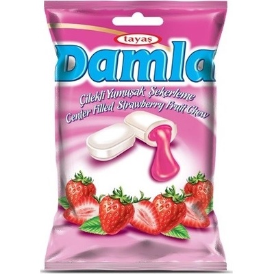 Tayas Damla Пълнени карамели с вкус на ягода 90гр