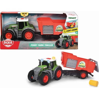 Dickie Farm Traktor Fendt s prívesom 26cm Balík sena