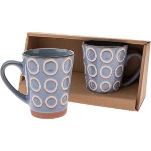 Dakls Сини керамични чаши в комплект 2 бр. 380 ml Rings - Dakls (MA6006)