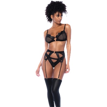 ostatní Mapalé Rock Star - Three Piece Set - S/M - Wet Look Black