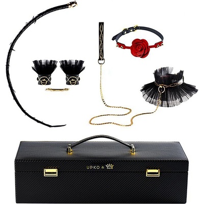 Zalo & Upko Sada kožených BDSM doplnkov v kufríku Luxurious & Romantic Bondage Play Kit