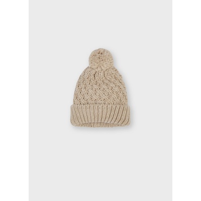 Mayoral Čepice pletená s bambulí béžová