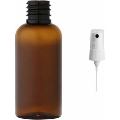 Via Plastová lahvička hnědá s bílým kosmetickým rozprašovačem 50 ml