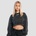 GymBeam Дамски къс суичър Aura Washed Black S