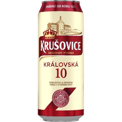 Krušovice svetlé výčapné 10% 0,5 l (plech)