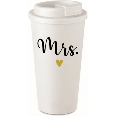 Giftela MRS. bílý termohrnek 475 ml
