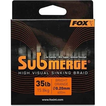 FOX Splietaná šnúra Submerge Orange Sinking Braid 300 m 0,20 mm 35 lb