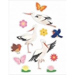 LearnHow Double-sided window decorations - Stork 12pcs