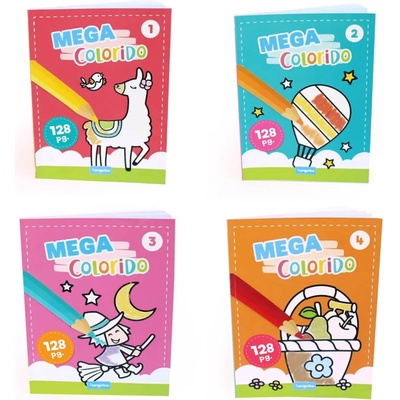 Europrice КНИЖКА ЗА ОЦВЕТЯВАНЕ 128 СТР. mega colorido 4 ВИДА