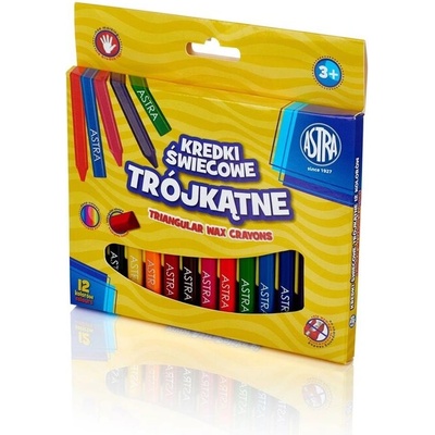 Триъгълни восъчни пастели 12 цвята (as316118001)