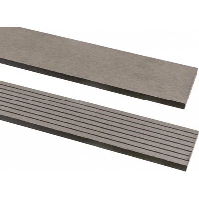 WPC plotové prkno 3D 71 x 11 x 1500 mm s rovnou hlavou, light grey