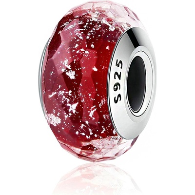 P&J Jewellery Červený skleněný přívěsek Třpytivý granát SGB12
