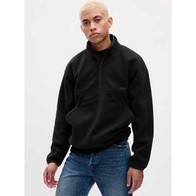 GAP Oversize sherpa mikina Arctic Fleece čierna