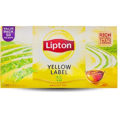 Lipton Yellow label čierny čaj 50 x 2 g