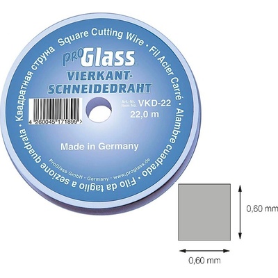 Řezací drát na autoskla 0,6x0,6 mm; 22 m - ProGlass VKD-22