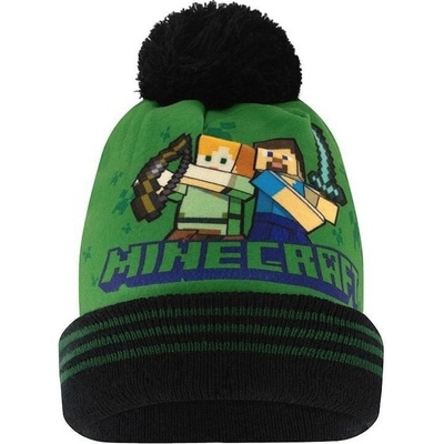 Zimná čiapka s brmbolcom Minecraft Alex a Steve