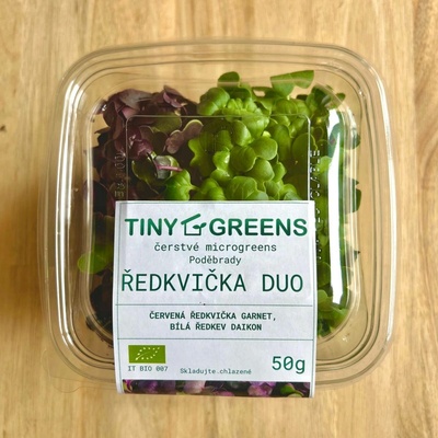 Tiny Greens Ředkvička DUO čerstvé microgreens 50 g