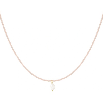 Ornamenti Pozlacený pearls pink heart gold OOR300034