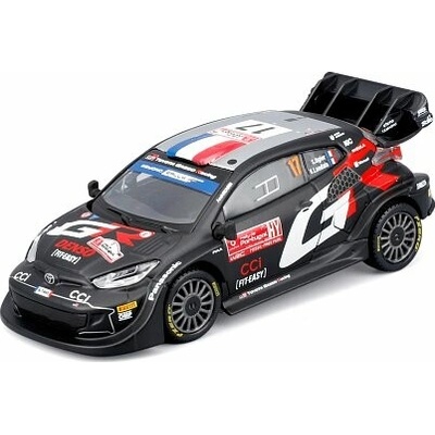 Bburago RACE Toyota GR Yaris Rally1 Hybrid v dekorativním boxu Orgier 17 modrá 1:43