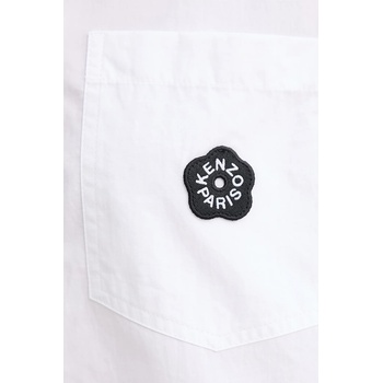 KENZO Памучна риза Kenzo дамска в бяло със свободна кройка с класическа яка FF62CH2469LH (FF62CH2469LH)