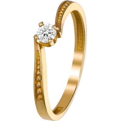Zlaton Prsten žluté zlato s diamantem 000050512225