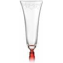 Crystalex Sklenice Crystal na šumivé víno Victoria dekorace 2LOVE 180ml 2ks