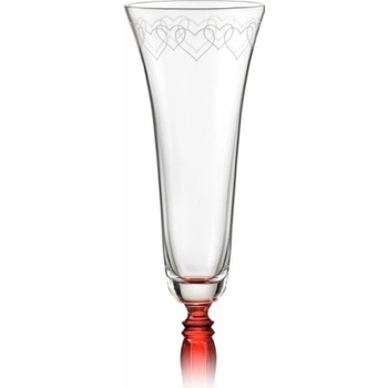 Crystalex Sklenice Crystal na šumivé víno Victoria dekorace 2LOVE 180ml 2ks