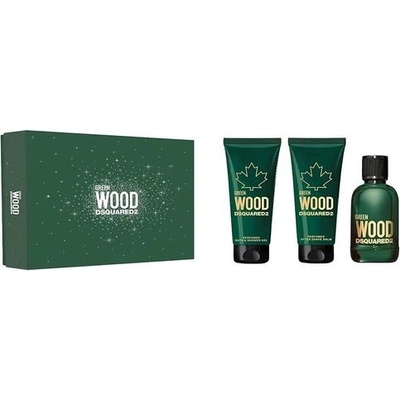 Dsquared2 Green Wood Pour Homme EDT 100 + Shower Gel 100 + After Shave Balm 100 комплект за мъже