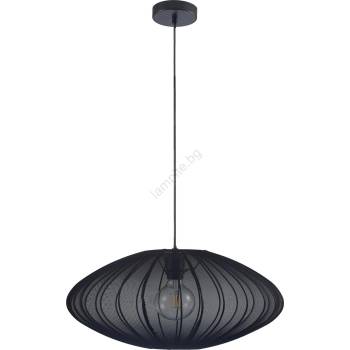 Polux Пендел KINU 1xE27/20W/230V Ø 50 см черен (SA2262)