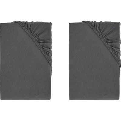 Livarno home Bi-elastická napínacia plachta na boxspringovú posteľsivá 90-100 x 200 cm 2 ks