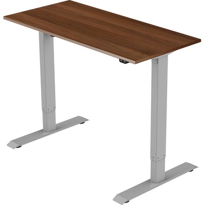Delso Výškovo nastaviteľný stôl ADJUSTER 70 x 120 cm orech / sivá
