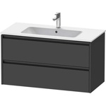 Duravit Ketho. 2 - Шкафче за умивалник 55x101x48 см, 2 чекмеджета, графит матов K25264049490000 (K25264049490000)