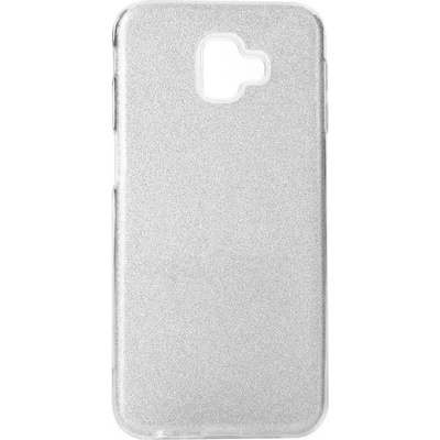 Forcell Блестящ Силиконов Калъф за Samsung J6 Plus 2018, Forcell Shining Case, Сребрист (5901737933607)