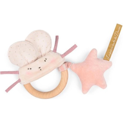 MOULIN ROTY Hrkálka s krúžkom Pink mouse