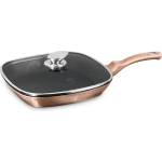 Berlinger Haus Грил тиган със стъклен капак Metallic Line Rose Gold 28cm 55489 (BH/1610NN)