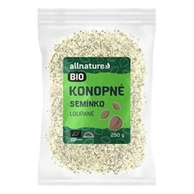 Allnature Konopné semínko lúpané BIO RAW 250 g