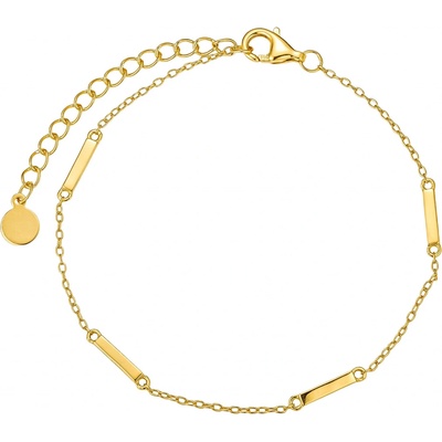 Olivie stříbrný řetízkový náramek GOLD 8954