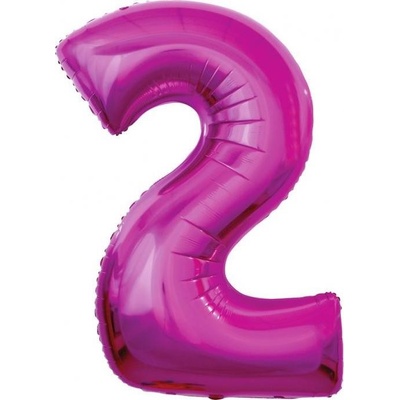Godan balloons Fóliový balónek Digit 2 růžový 92 cm