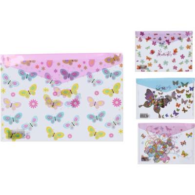 Obálka plastová s drukem Motýl 36x26cm mix 945531