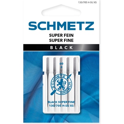 Schmetz Jehly extra tenké 130/705 H-SU XS VAS 60 BLACK SUPER FINE
