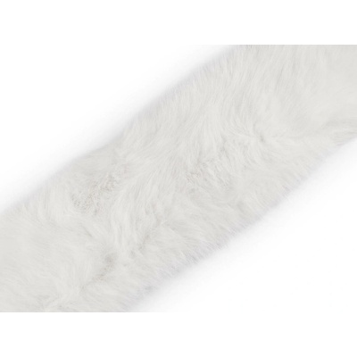 Oděvní kožešina s poutky na kapuci délka 68 cm Varianta: 1 bílá, Balení: 1 ks 60978/157777/282630