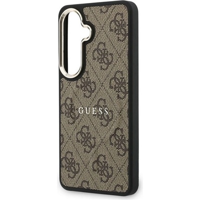 CG Mobile Samsung S26 GUESS 4G EMBOSSED RING Силиконов протектор за телефон с устойчивост на удар, заден капак с кожен ефект, ДИШАЩ (GUHMS26SP4MSEGCW)