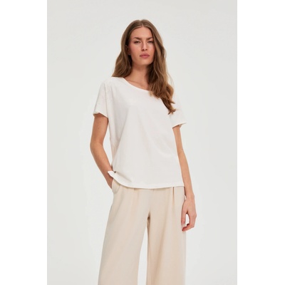 Moodo Блуза с декоративна аплика бяла Moodo Moodo | Byal | ЖЕНИ | XXL