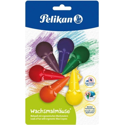 Herlitz voskové pastelky myška 6 farieb