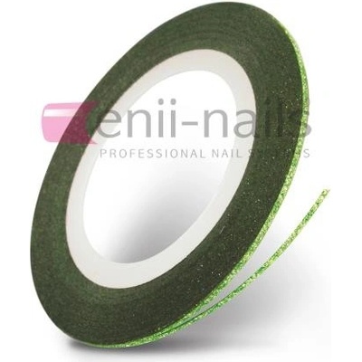 Enii Nails Nail art flitrová páska zelená 1mm