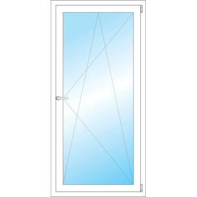 Okna Hned Plastové okno 750 x 1550 mm bílé otevíravé a sklopné pravé